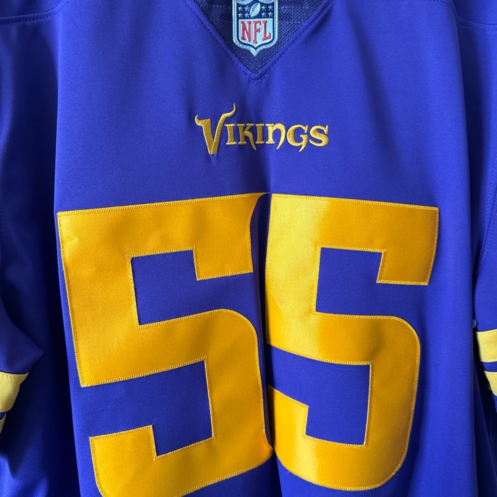 Men’s Nike Anthony Barr #55 Minnesota Vikings Vapor Limited Jersey Sz XL - RARE - Picture 2 of 6